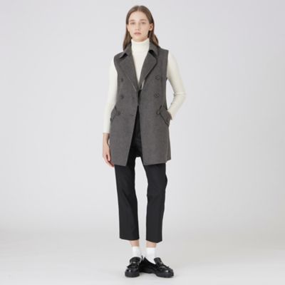 ＜BLUE LABEL CRESTBRIDGE (Women)＞クレストブリッジチェックリバーポリウールジレ（５５Ｆ０９６４５＿＿）