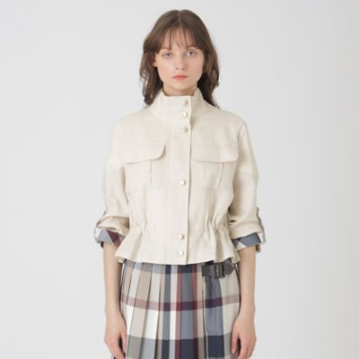 店舗限定】ソフトリネンショートブルゾン（55F13573＿＿