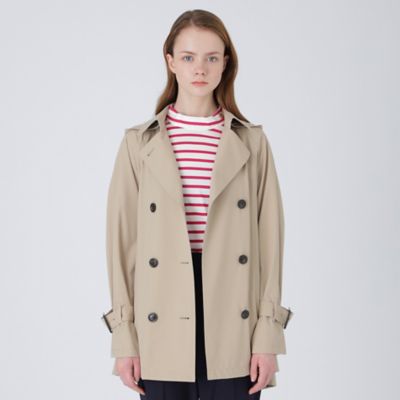 ＜BLUE LABEL CRESTBRIDGE (Women)＞【８０周年記念アイテム】ラミネートストレッチタフタレインケープコート（５５Ｆ１５１１３＿＿）