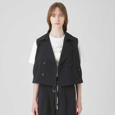 ＜BLUE LABEL CRESTBRIDGE (Women)＞ハイカウントナノショートベスト（５５Ｆ１５５７８＿＿）