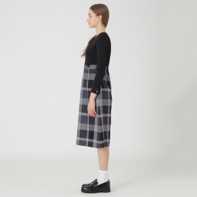 限定品✨クレストブリッジチェックループヤーンツィードドレス ピンク 36 クレストブリッジチェッククロッシングビエラドッキングドレス