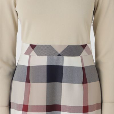 美品 ブルーレーベルクレストブリッジ チェッククロッシングビエラドッキングドレス クレストブリッジチェッククロッシングビエラドッキングドレス