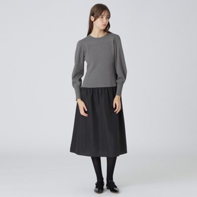 【値下げ】BLUE LABEL CRESTBRIDGE カットソードレス ハイツイストレーヨンストレッチドレス（55J05406＿＿