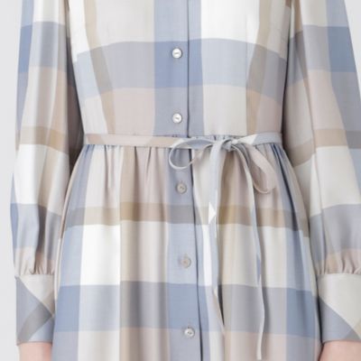 クレストブリッジチェックエアリーツイルワンピース