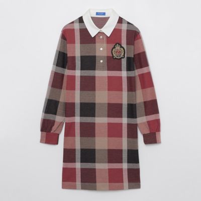 クレストブリッジチェックジャカードジャージードレス