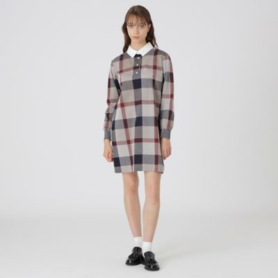 クレストブリッジチェックジャカードジャージードレス