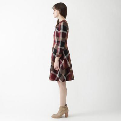 BLUE LABEL クレストブリッジチェックウールビエラワンピースFab