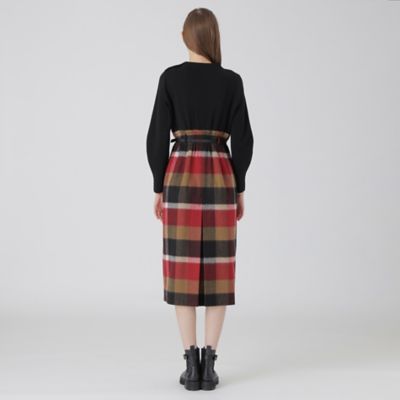 クレストブリッジチェックブライト起毛フレアスカート BLUE LABEL CRESTBRIDGE（ブルーレーベルクレストブリッジ）の