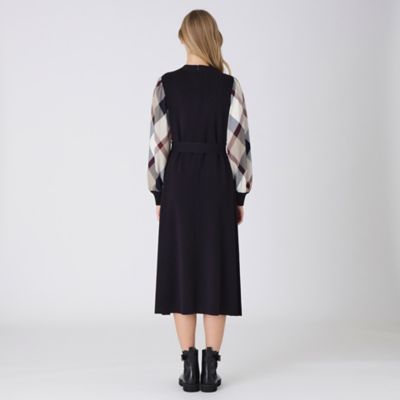 未使用 ブルーレーベル ウールアクリルブレンドニットワンピース