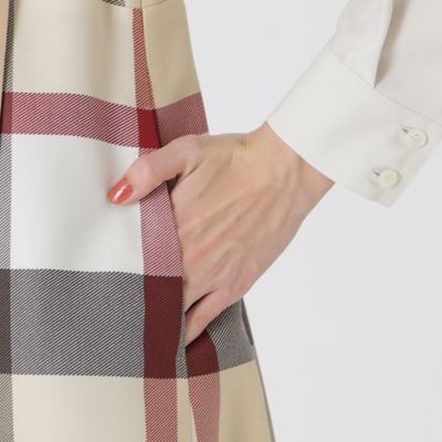 クレストブリッジチェッククロッシングビエラドッキングドレス