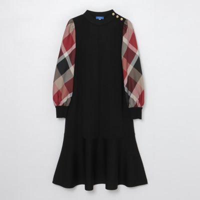 ウールアクリルブレンドニットドレス（55J11252＿＿） | BLUE