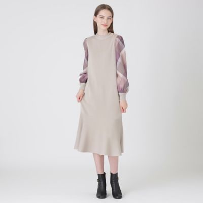 ウールアクリルブレンドニットドレス（55J11252＿＿） | BLUE