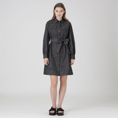 ＜BLUE LABEL CRESTBRIDGE (Women)＞ライトスラブシャンブレーシャツワンピース（５５Ｊ１２１４１＿＿）