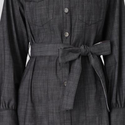 BLUE LABEL CRESTBRIDGE スラブシャンブレーシャツワンピース BLUE LABEL CRESTBRIDGE スラブシャンブレーシャツワンピース