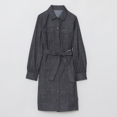 BLUE LABEL CRESTBRIDGE スラブシャンブレーシャツワンピース 美品 BLUE LABEL CRESTBRIDGE ブルーレーベルクレストブリッジ