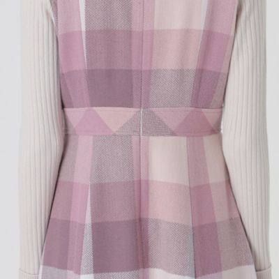 クレストブリッジチェックプラスティーヘリンボーンドレス　36 クレストブリッジチェックプラスティーヘリンボーンドレス 36