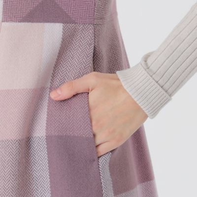 クレストブリッジチェックプラスティーヘリンボーンドレス