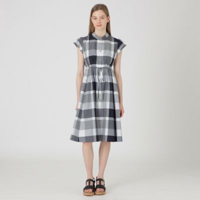 ＜BLUE LABEL CRESTBRIDGE (Women)＞クレストブリッジチェックライトクロッシングツイルドレス（５５Ｊ１２５１０＿＿）