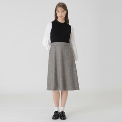 ツイードニットドッキングドレス（55J13669＿＿） | BLUE