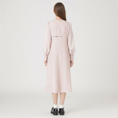 フリンジジャカードコンビドレス（55J14453＿＿） | BLUE