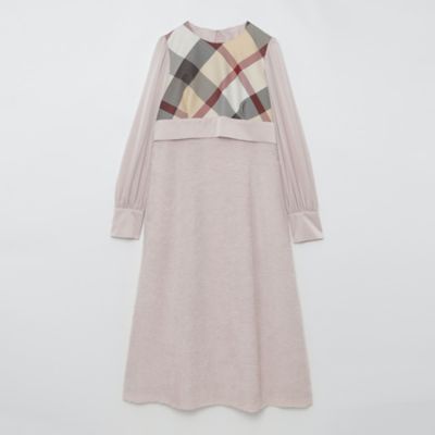 フリンジジャカードコンビドレス（55J14453＿＿） | BLUE