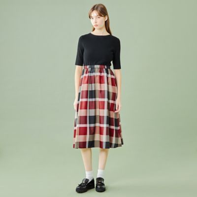 WEB限定】カーデ付きニットドッキングドレス