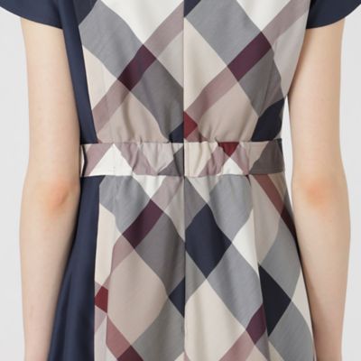 クレストブリッジチェックライトクロッシングツイル切替ドレス（５５Ｊ１６５１０＿＿）