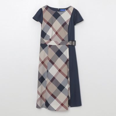 クレストブリッジチェックライトクロッシングツイル切替ドレス（５５Ｊ１６５１０＿＿）