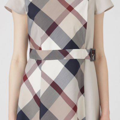 クレストブリッジチェックライトクロッシングツイル切替ドレス（５５Ｊ１６５１０＿＿）