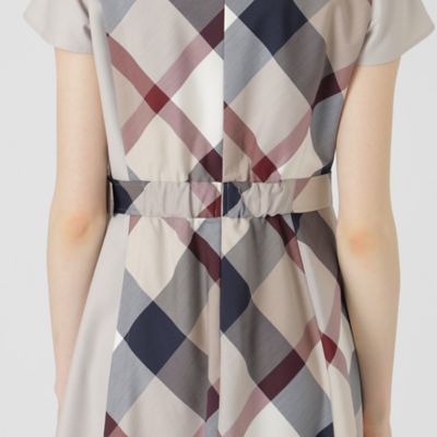 クレストブリッジチェックライトクロッシングツイル切替ドレス（５５Ｊ１６５１０＿＿）