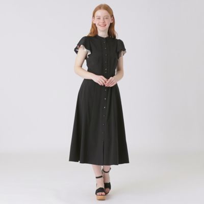＜BLUE LABEL CRESTBRIDGE (Women)＞シルキータフタシャツドレス（５５Ｊ１７１６３＿＿）