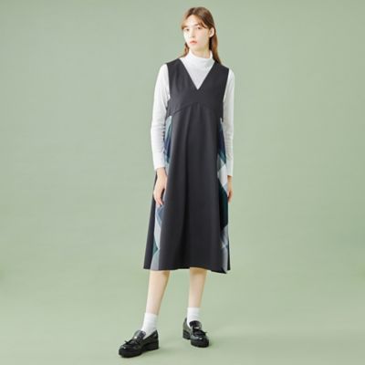 ＜BLUE LABEL CRESTBRIDGE (Women)＞【ＷＥＢ限定】ファインツイルストレッチジャンパードレス（５５Ｊ１７４５９＿＿）