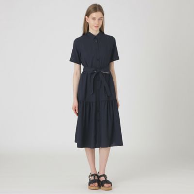 ＜BLUE LABEL CRESTBRIDGE (Women)＞コットンライクナチュラルローンシャツドレス（５５Ｊ１８５４２＿＿）