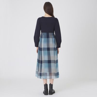 ブルーレーベルクレストブリッジ現行商品シフォンコンビドレス シフォンコンビドレス（55J19674＿＿） | BLUE LABEL