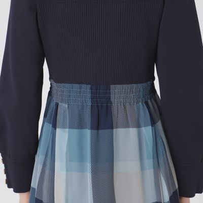 ブルーレーベルクレストブリッジ現行商品シフォンコンビドレス シフォンコンビドレス（ドレス）｜BLUE LABEL CRESTBRIDGE(ブルー