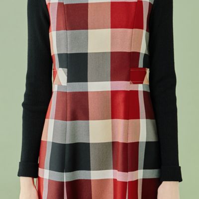 【ＷＥＢ限定】クレストブリッジチェッククロッシングビエラニットコンビドレス（５５Ｊ２０４４５＿＿）