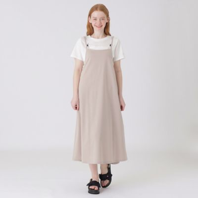 ハイカウントシルケットポンチエプロンドレス×Ｔシャツセット（５５Ｊ２１１７７＿＿）