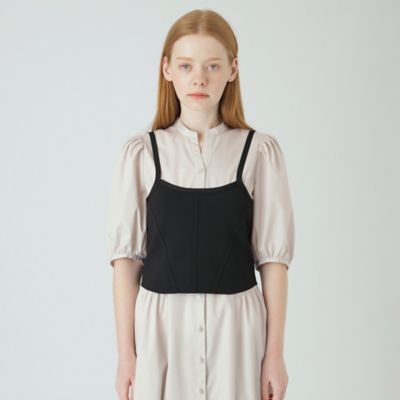 ＜BLUE LABEL CRESTBRIDGE (Women)＞【Ｂｌｕｅ　Ｌａｂ：ＥＺＵＭｉ】ニットビスチェシャツドレス（５５Ｊ２２１８７＿＿）