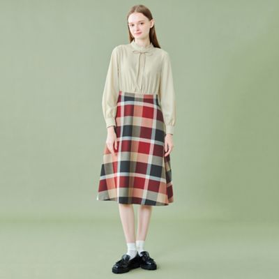 BLUE LABEL CRESTBRIDGE ワンピース　赤 ブルーレーベルクレストブリッジ ワンピース - メルカリ