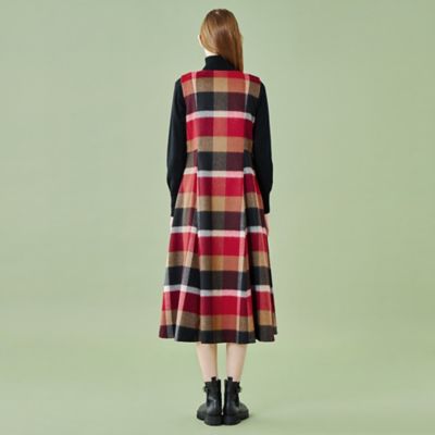 【8/15まで限定】ブルーレーベル　チェックロービング　ツイードジャンパードレス 8/15まで限定】ブルーレーベル チェックロービング ツイード