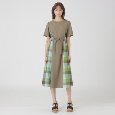 ウェザーストレッチチェックコンビドレス（５５Ｊ２４５５２＿＿）