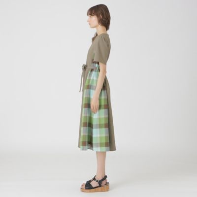ウェザーストレッチチェックコンビドレス（５５Ｊ２４５５２＿＿）