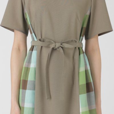 ウェザーストレッチチェックコンビドレス（５５Ｊ２４５５２＿＿）