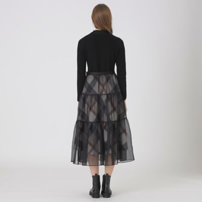 プレスト 取扱店舗限定】クレストブリッジチェックサキソニーニットドッキング