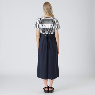 クレストブリッジ　ハイカウントシルケットポンチエプロンドレス×Tシャツセット ハイカウントシルケットポンチエプロンドレス×Tシャツセット