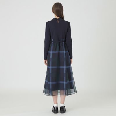 お得セット 美人百花コラボ】クレストブリッジチェックオーガンプリント ワンピース