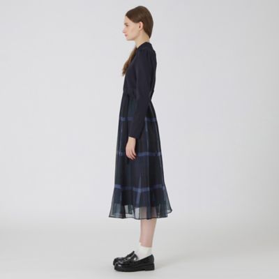 美人百花コラボ】クレストブリッジチェックオーガンプリントコンビドレス（５５Ｊ２７４７３＿＿） | BLUE LABEL CRESTBRIDGE  (Women)/ブルーレーベル・クレストブリッジ | 三越伊勢丹オンラインストア・通販【公式】