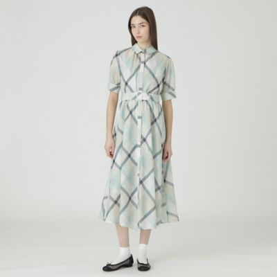 ≪１０％ＯＦＦ対象外≫【一部店舗限定】クレストブリッジチェックシアーポプリンドレス（５５Ｊ３０５６４＿＿）