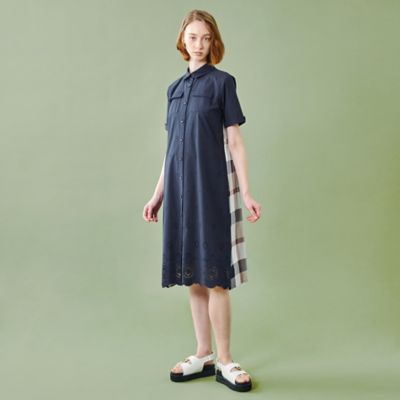 オンラインストア限定】スカラップレースクレストブリッジチェックコンビドレス（５５Ｊ３１３９６＿＿） | ファッション・服 |  三越伊勢丹オンラインストア・通販【公式】