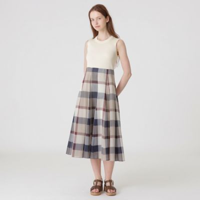＜BLUE LABEL CRESTBRIDGE (Women)＞【美人百花コラボ】ニットドッキングドレス（５５Ｊ３４５９６＿＿）